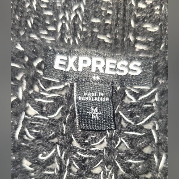 Express Knit Cardigan Sweater Black Womens Size Medium - Picture 9 of 10